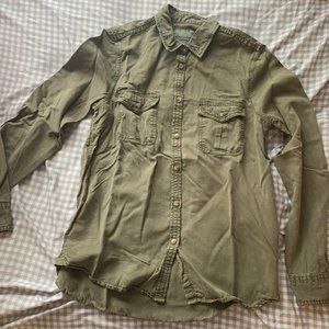 Army/olive green AE button up top